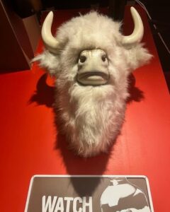 white Buffalo Blanco Bison at Wurst bar